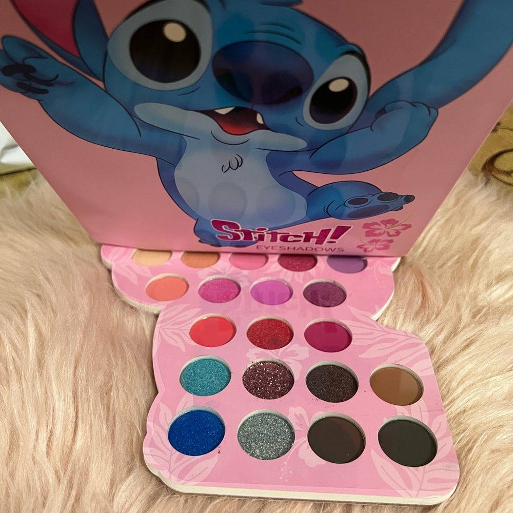 Stitch! Pink Eyeshadow Palette with Bright & Shimmer Shades